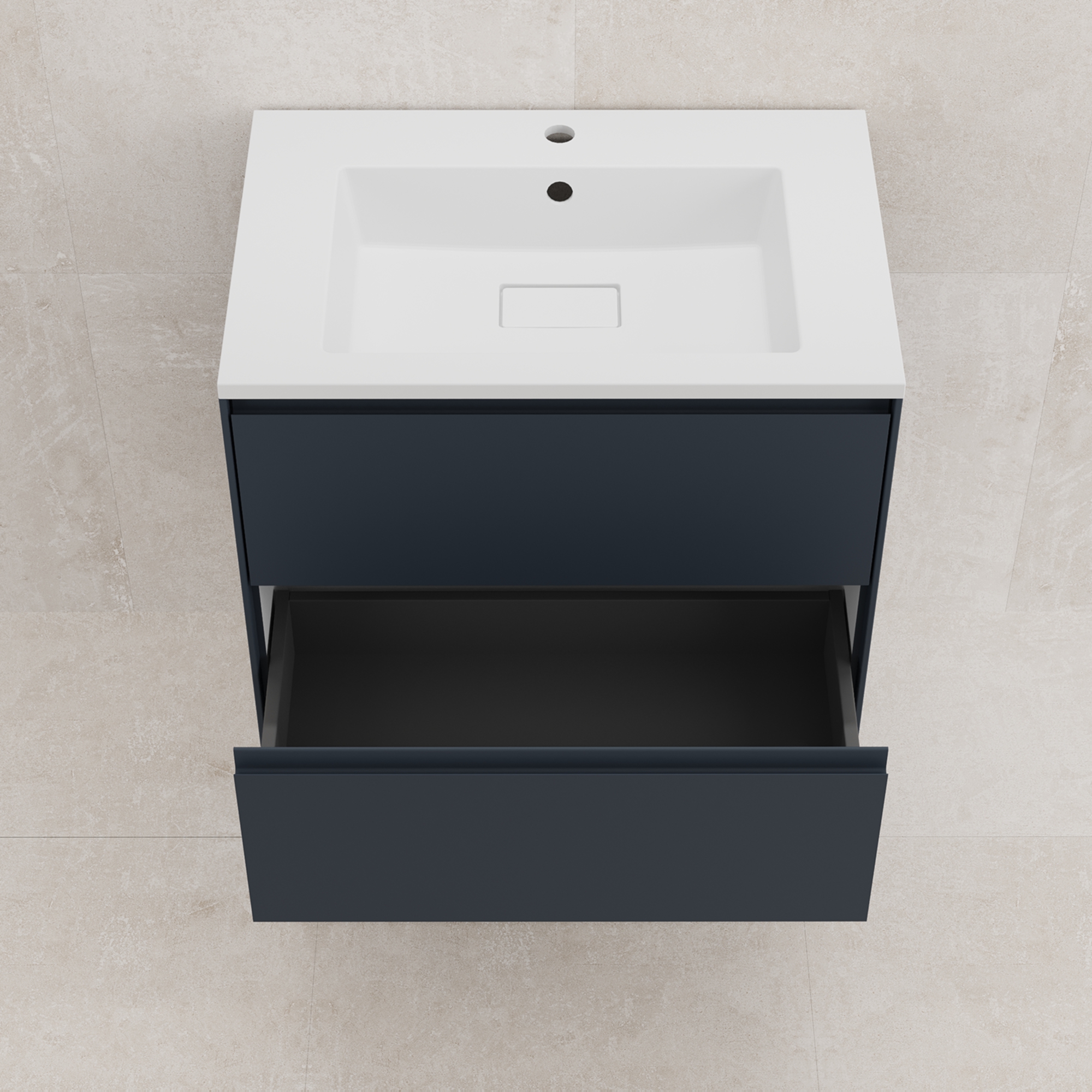 Тумба подвесная Style Line Лима 70 с раковиной Line 70, 2 ящика, графит