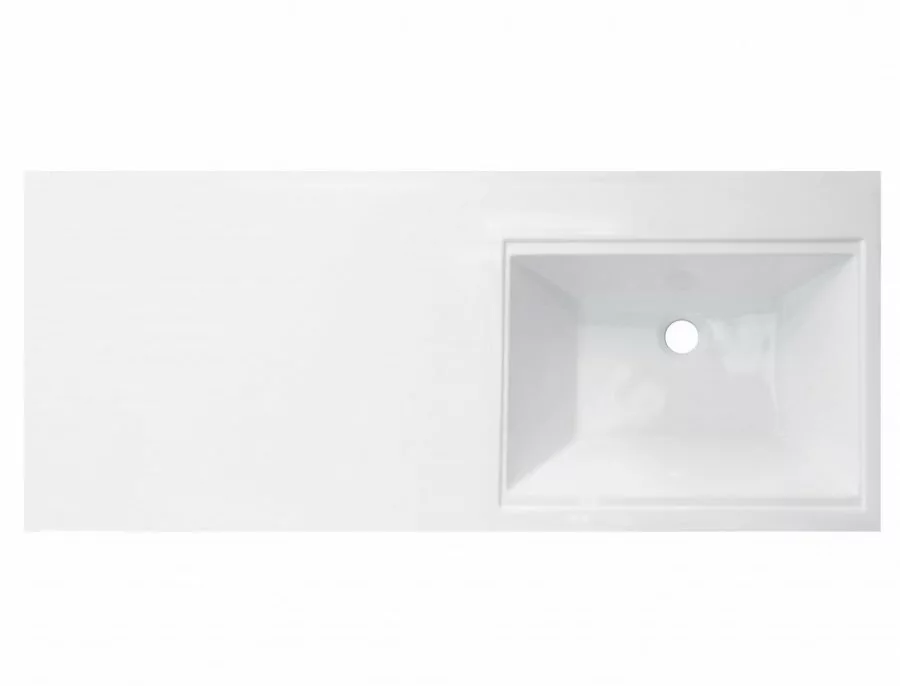 Тумба подвесная Style Line Даллас 115 Люкс Plus ПВХ с раковиной Даллас 115 под стиральную машину, правая, белая