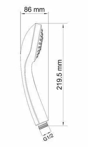 Лейка душевая WasserKraft A001 хром, 1 режим