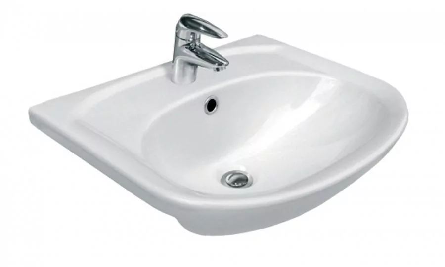 Тумба с раковиной Style Line Эко Фьюжн №24 65 напольная, белая