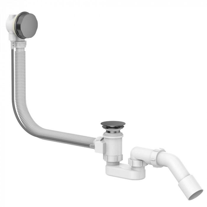 Слив-перелив для ванны автомат Delice DLR000019 оружейная сталь