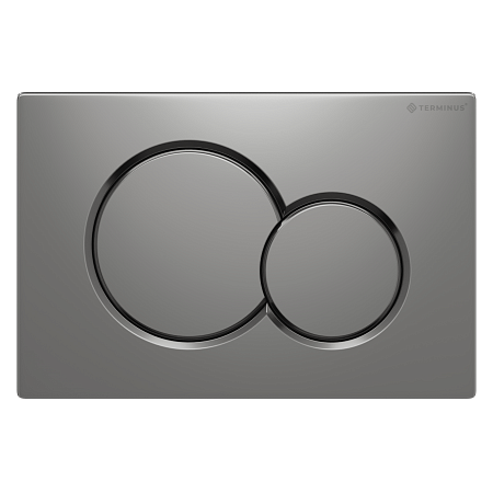 Клавиша смыва для инсталляции Terminus Classic кнопка двойной круг, цвет хром матовый