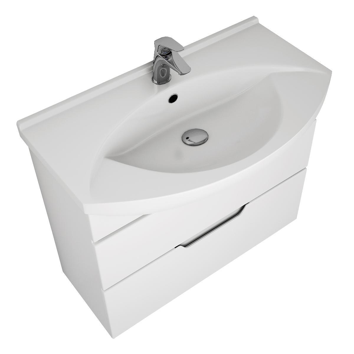 Тумба с раковиной напольная Dreja Laguna Plus 105 см, белый