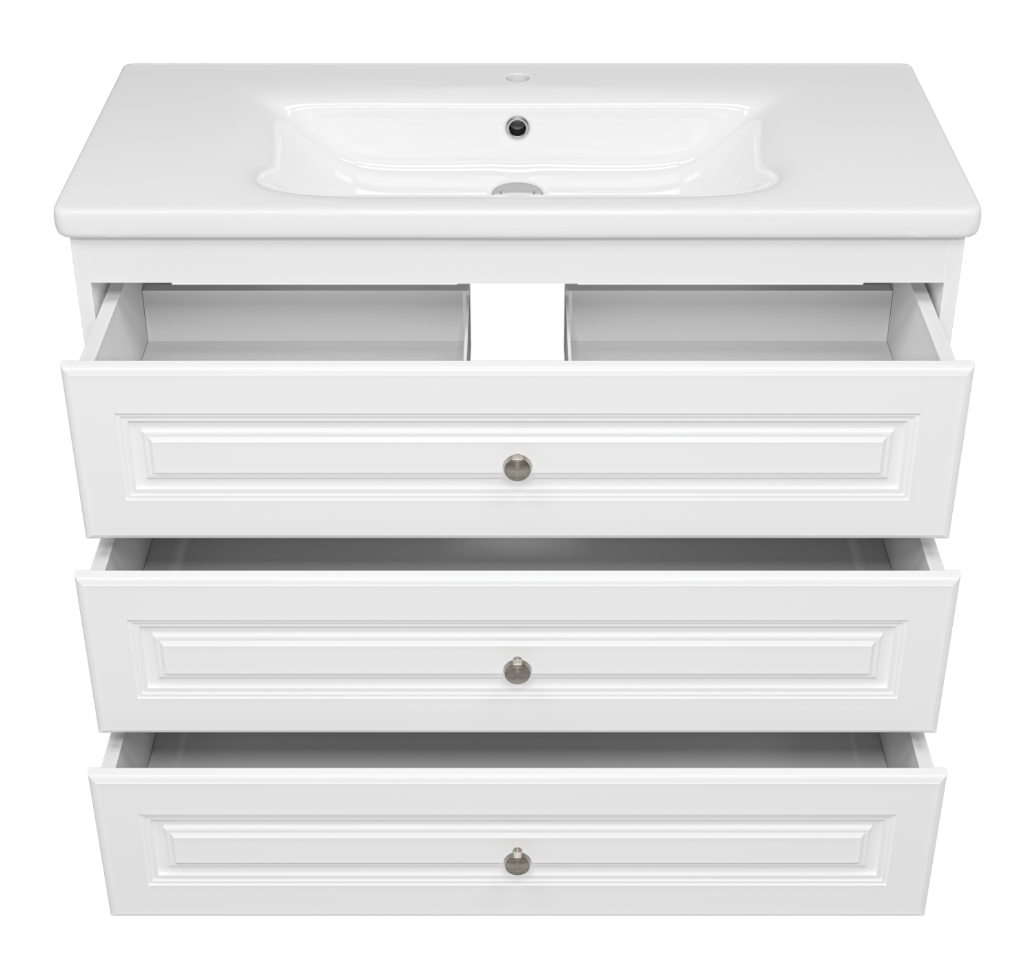 Тумба с раковиной Misty Ларго 100 белый