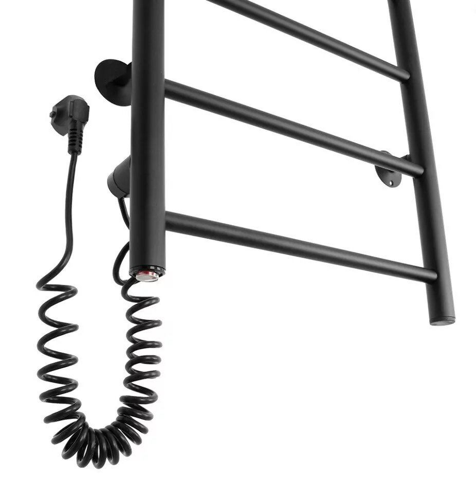 Полотенцесушитель электрический Domoterm Аврора DMT 109-10 50х90 EK L левый, черный матовый