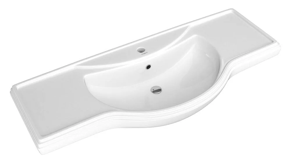 Тумба напольная ValenHouse Эллина 105 с раковиной Классик 105, 3 двери, 2 ящика, кальяри, хром Тумба напольная ValenHouse Эллина 105 с раковиной Классик 105, 3 двери, 2 ящика, кальяри, хром