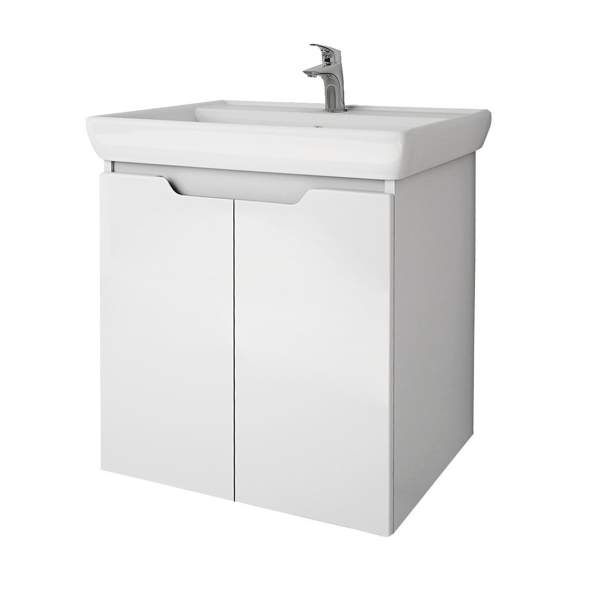 Тумба с раковиной напольная Dreja Q Plus (D) 60 см, белый