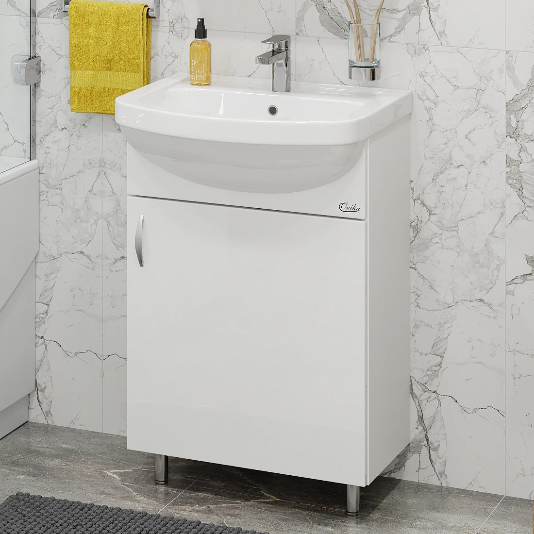 Мебель для ванной Onika Эко 52 комплект, напольный, белый (разборный)