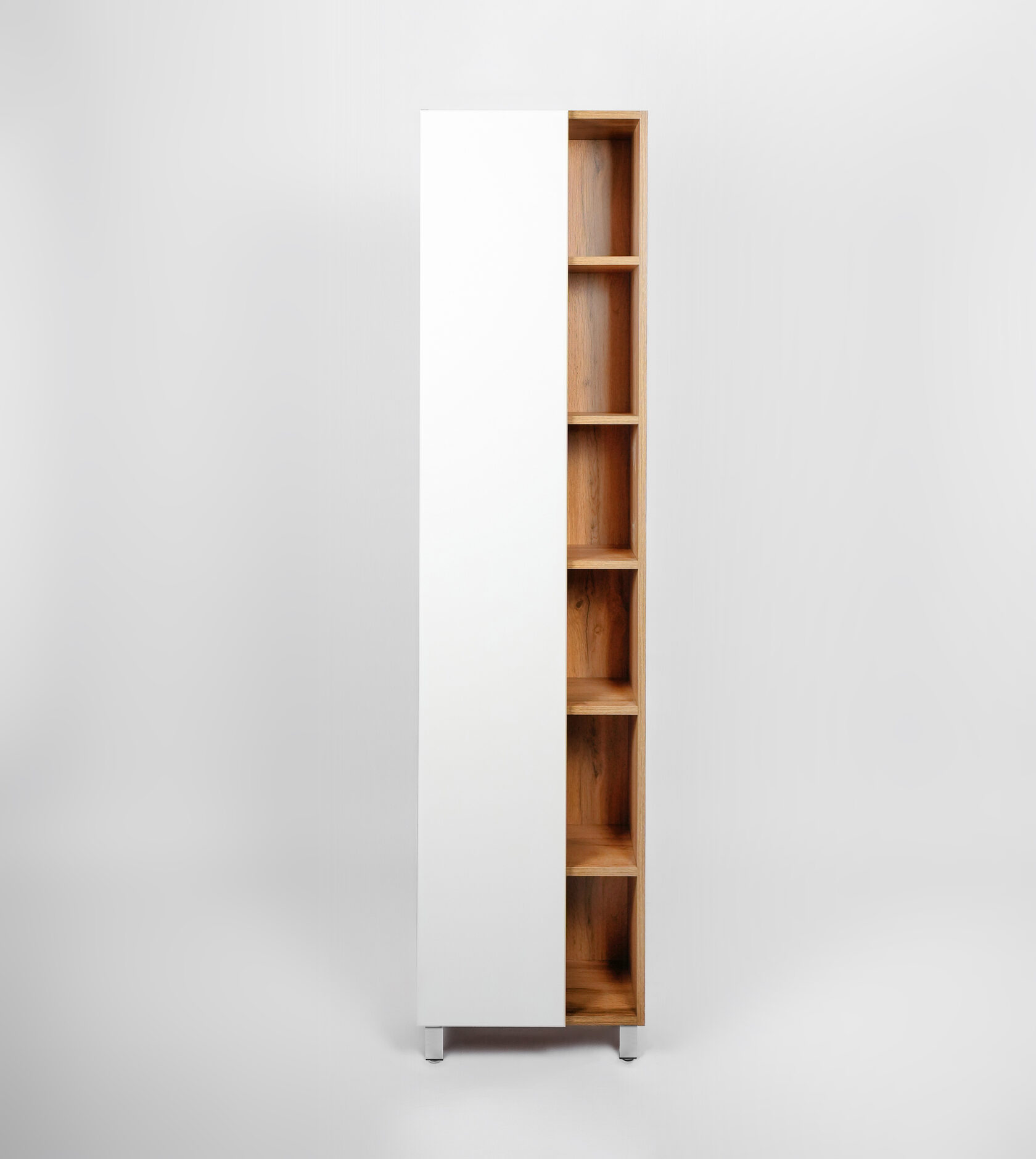 Пенал напольный Viant Бостон 45 L/R белый/дуб вотан