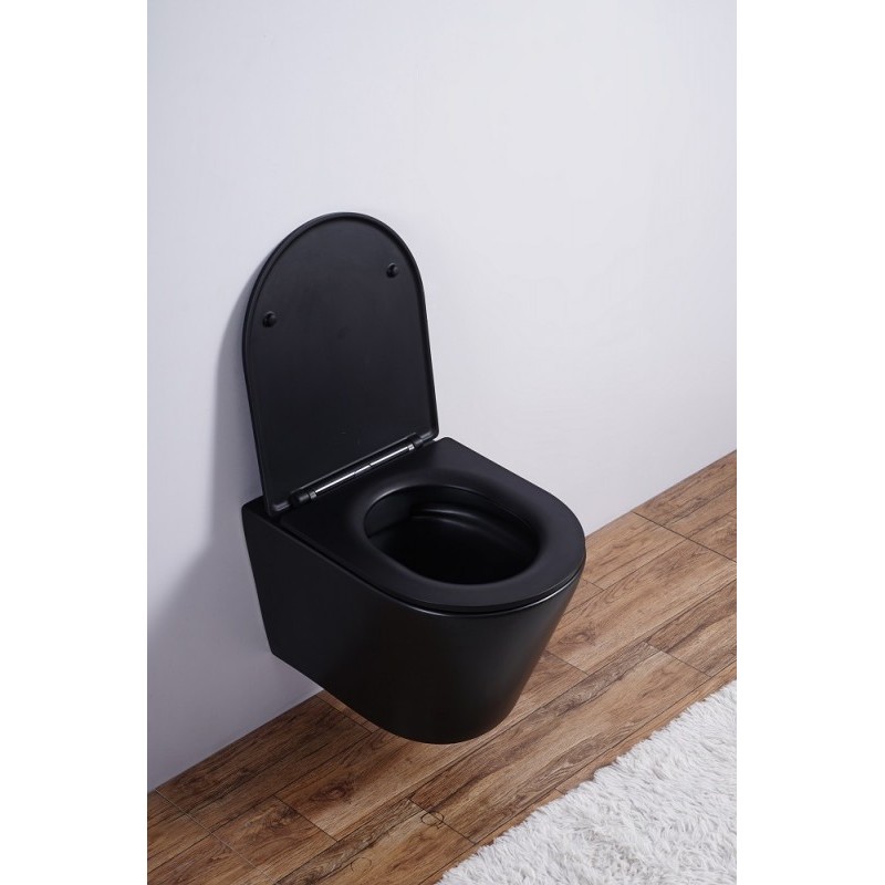 Унитаз подвесной Esbano CLAVEL (Matt Black) 480x360x355