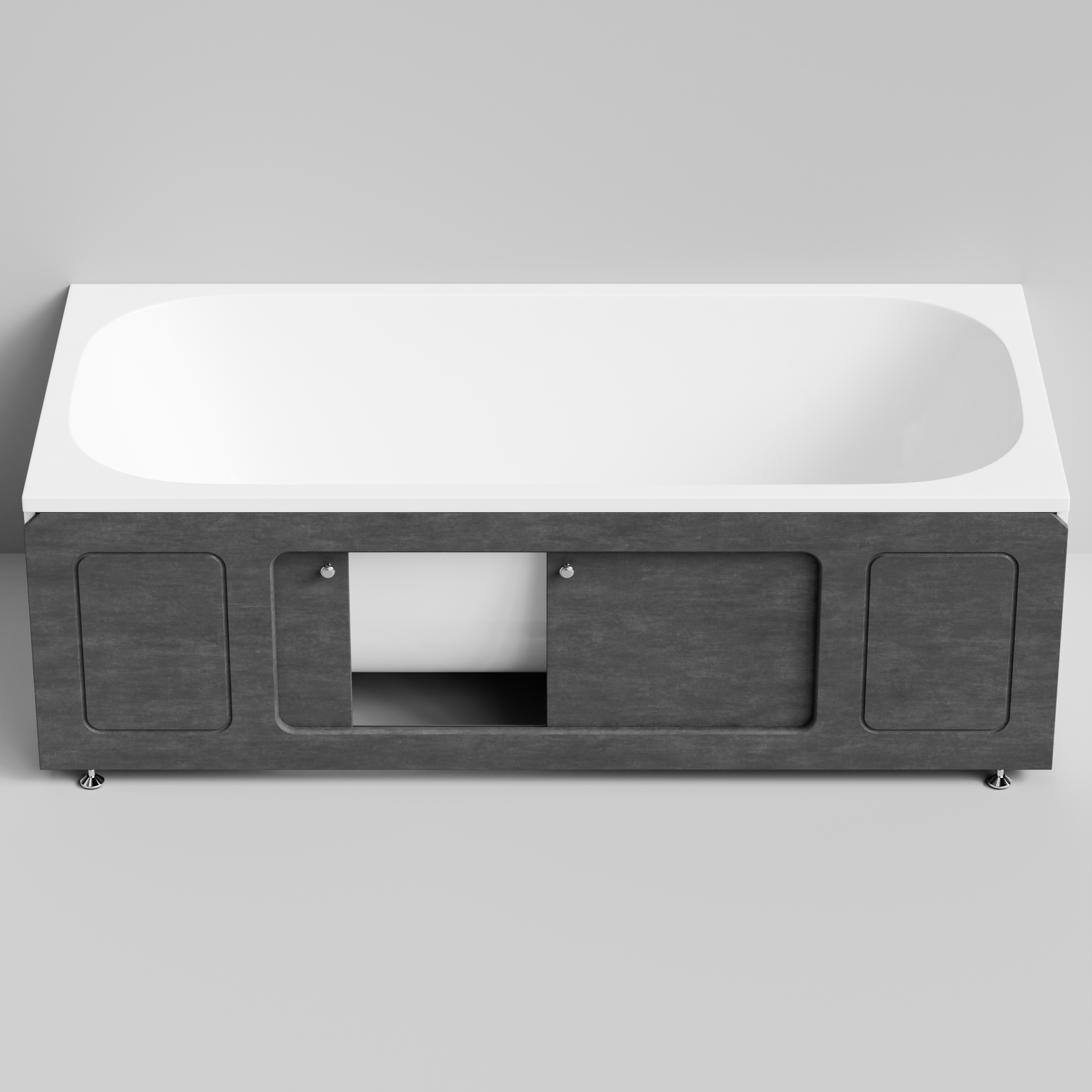 Экран под ванну Vod-ok Лидер 180 раздвижной Серый камень