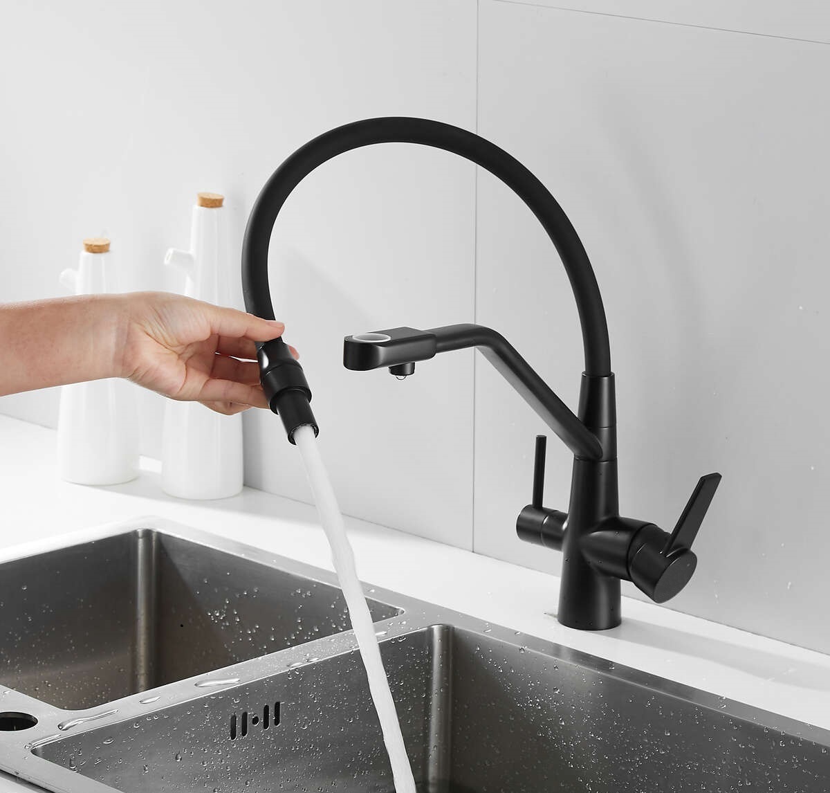 Cмеситель для кухни BochMann ELSE B с краном под фильтр, черный