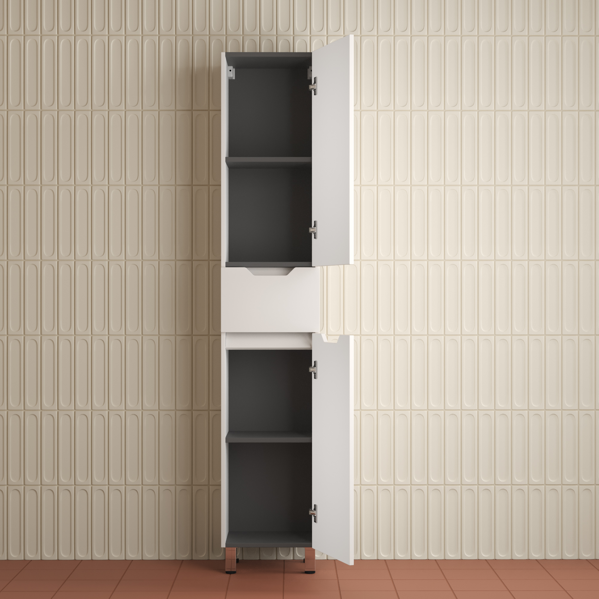 Пенал Style Line Остин 36 R, напольный, 1 ящик, белый