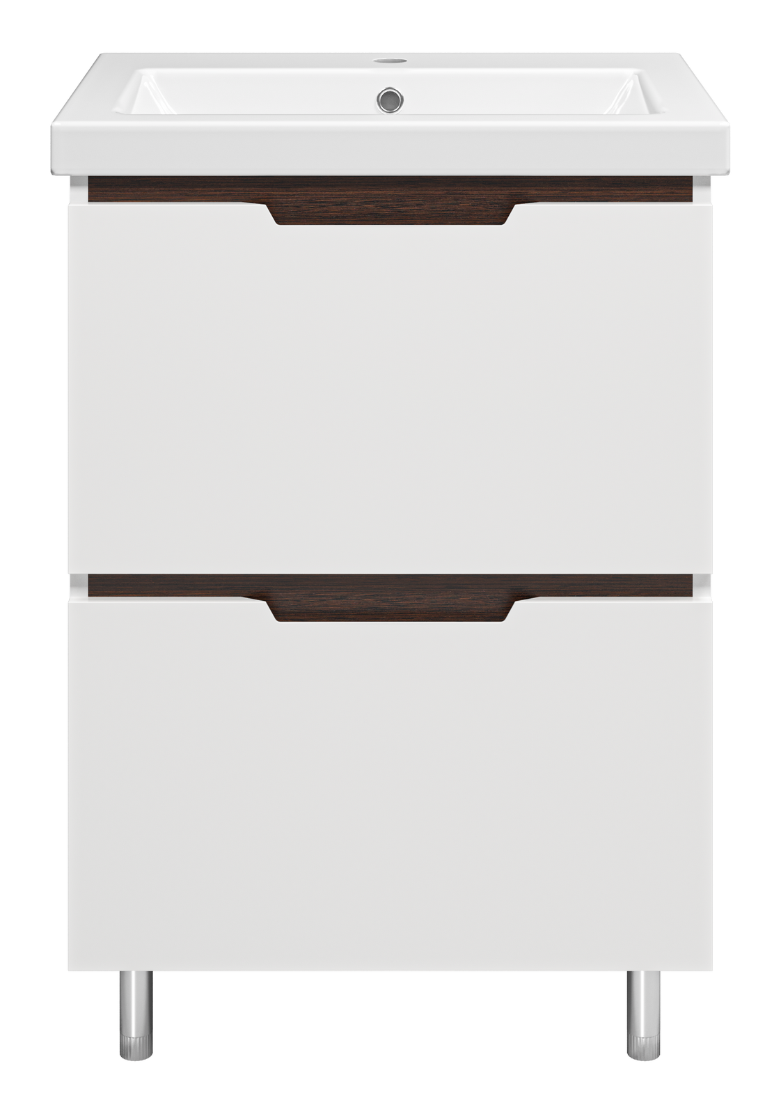 Тумба с раковиной Misty Лайм 60 белый/венге