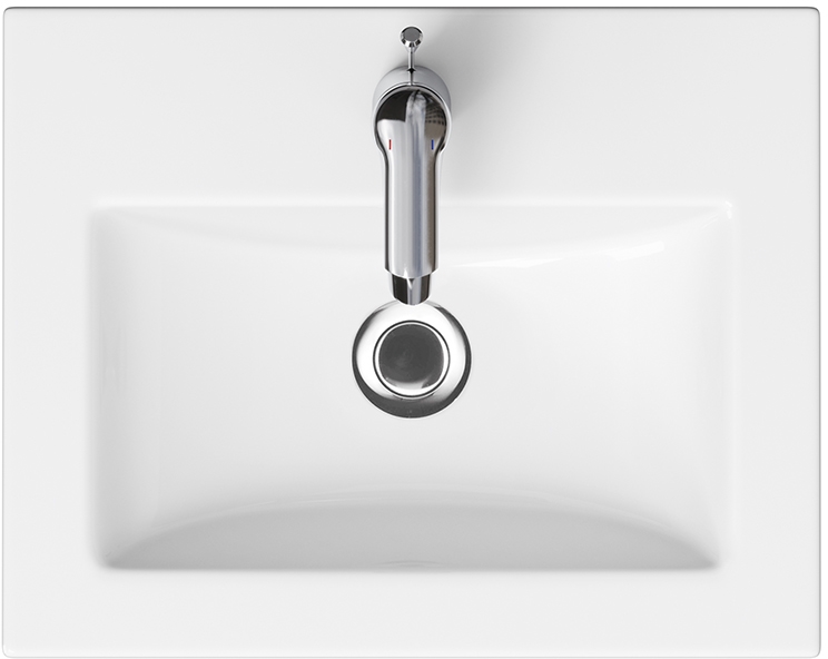 Тумба напольная Viant Вена 50 с раковиной Como 50, белый