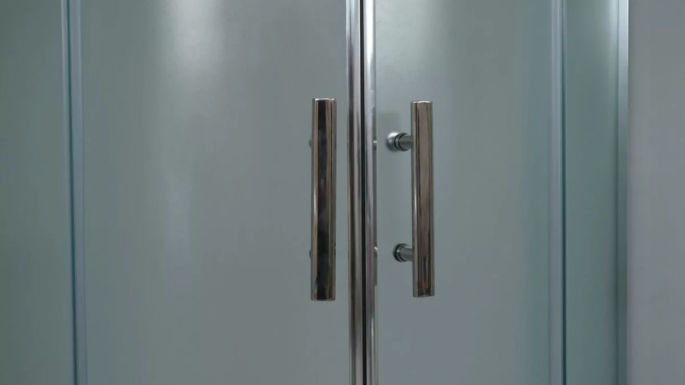 Душевой уголок Timo TL-9001 Fabric Glass матовый 90х90 полукруглый 1/4, с низким поддоном, хром от магазина Vanna-Vanna.ru!