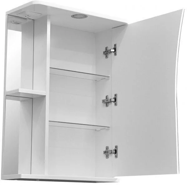 Зеркало-шкаф Stella Polar Волна Винчи 50 R свет, белый