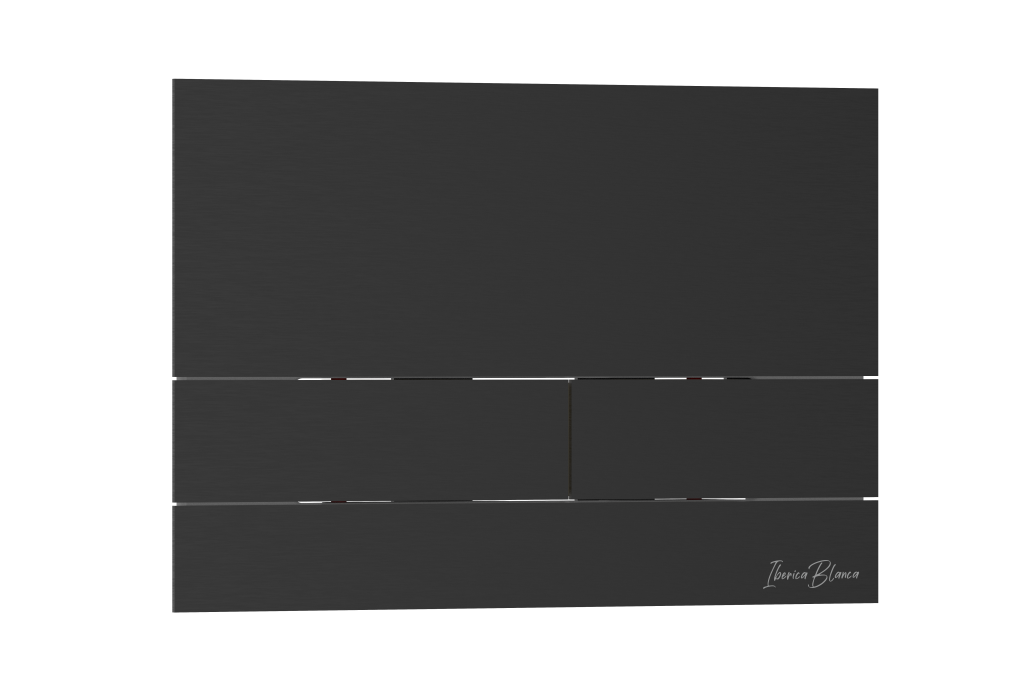 Кнопка смыва Iberica Blanca INOX-S, нержавеющая сталь, механическая, черный матовый