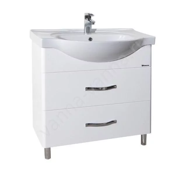 Тумба с раковиной Bellezza Анкона 80 напольная, белая