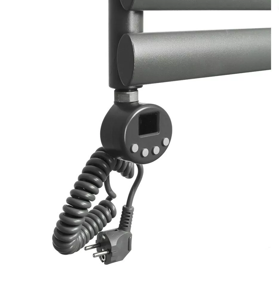 Полотенцесушитель электрический Domoterm Альфа П12 500х1130 EL левый, графит