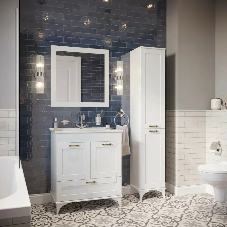 Пенал Sanflor Ванесса 35 R напольный, белый