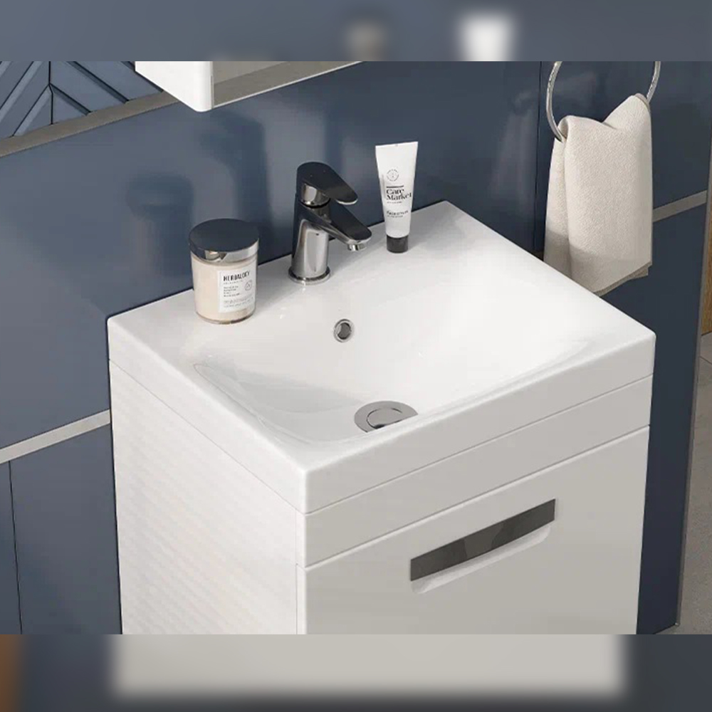 Тумба с раковиной подвесная Velvex Estea tp.EST.MOD.50.1Y, 50 см