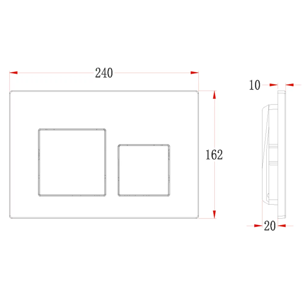 Кнопка смыва Veconi FLUSH V4, FLV4-GM, 240х162х10, пластик, оружейная сталь Кнопка смыва Veconi FLUSH V4, FLV4-GM, 240х162х10, пластик, оружейная сталь