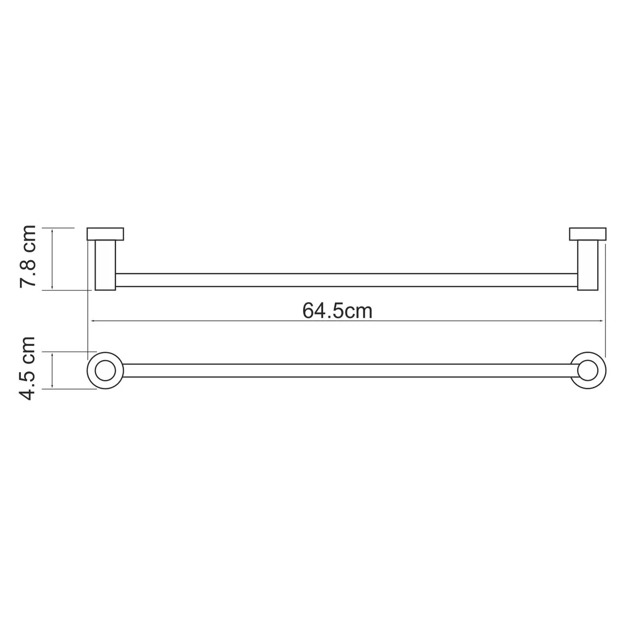 Полотенцедержатель WasserKraft Donau K-9430 хром