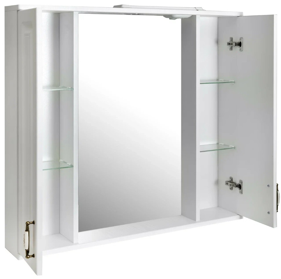 Зеркало-шкаф Stella Polar Кармела 85/С, ольха белый