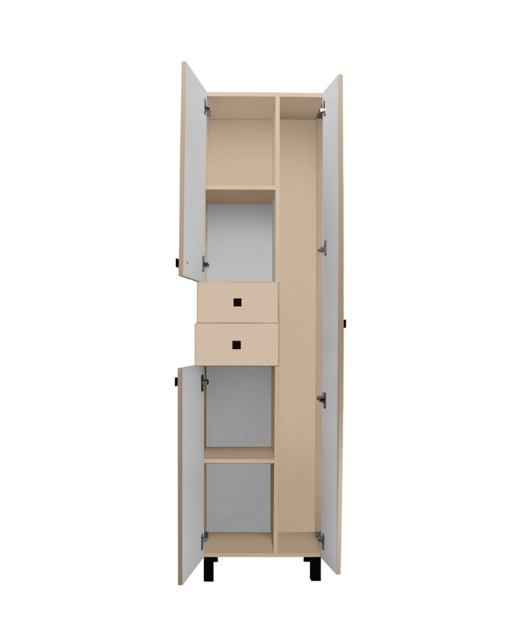 Пенал Runo 50 напольный, какао-бежевый, правый