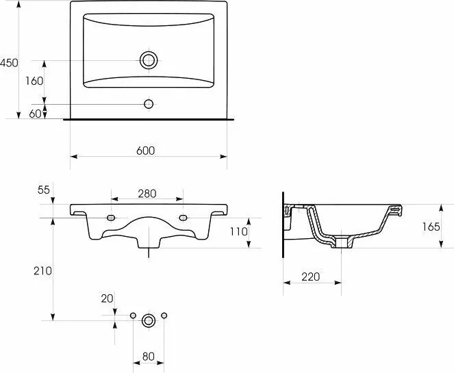 Мебель для ванной Corozo Терра 60 комплект, напольный, графит матовый