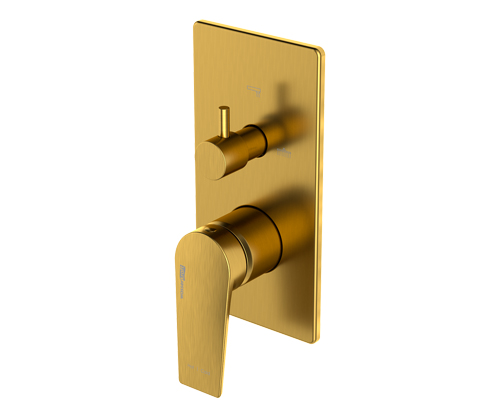 Смеситель с переключателем WasserKraft Aisch 5571 встраиваемый, на 3 выхода, матовое золото