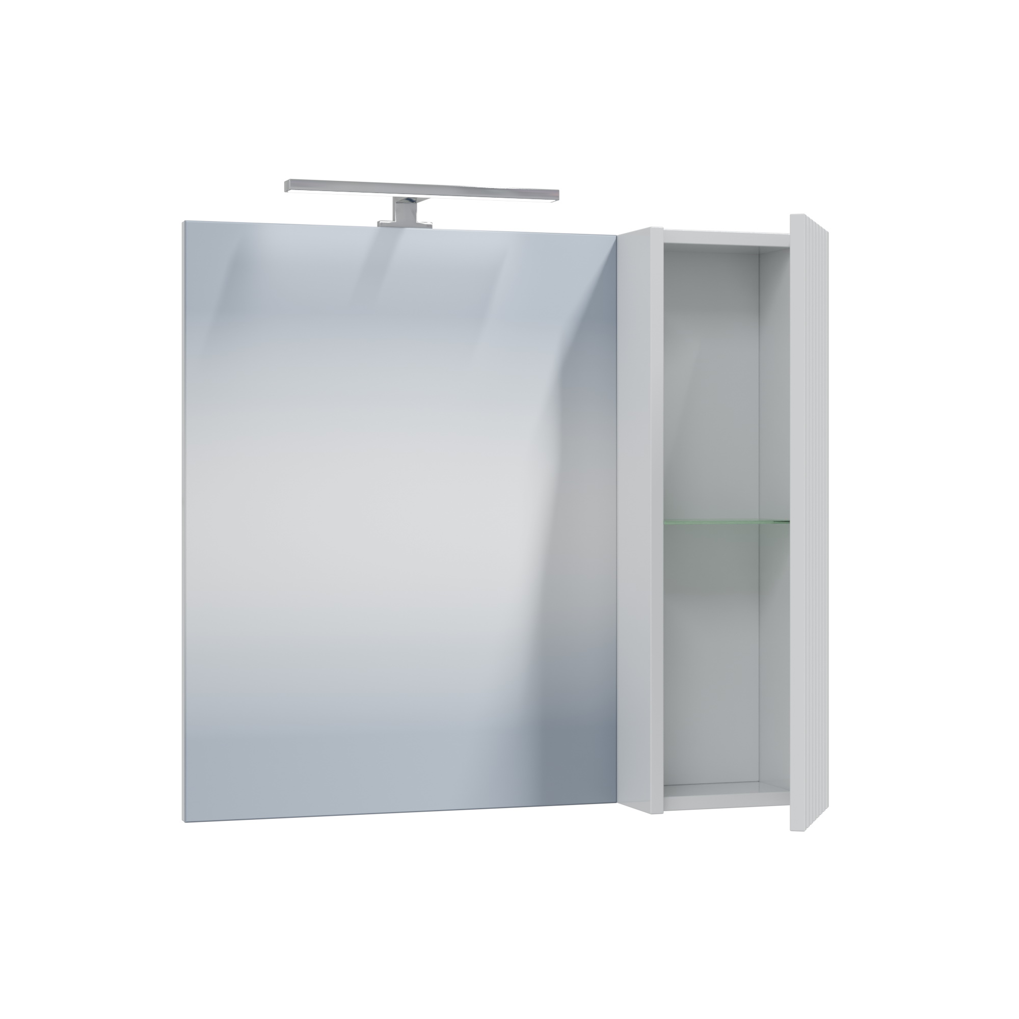 Зеркало со шкафчиком Санта Юпитер 70 R свет, белый