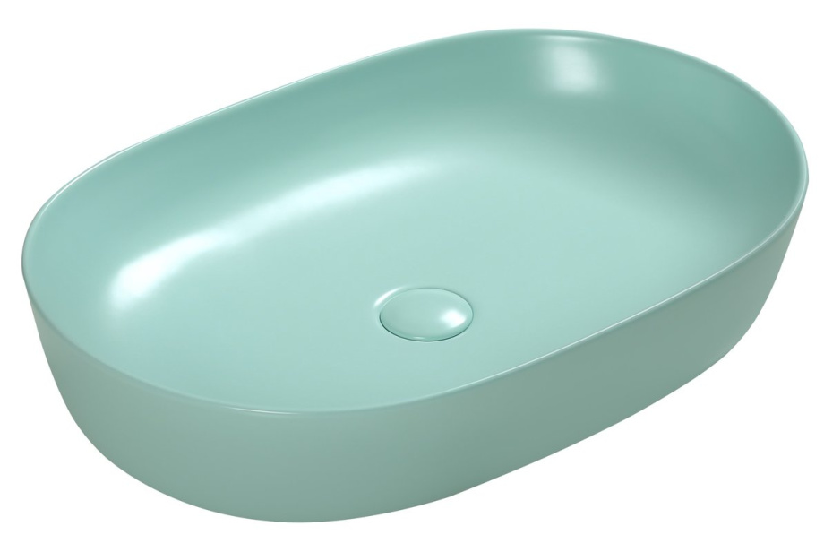 Раковина SantiLine SL-1017LG накладная, светло-зеленый матовый