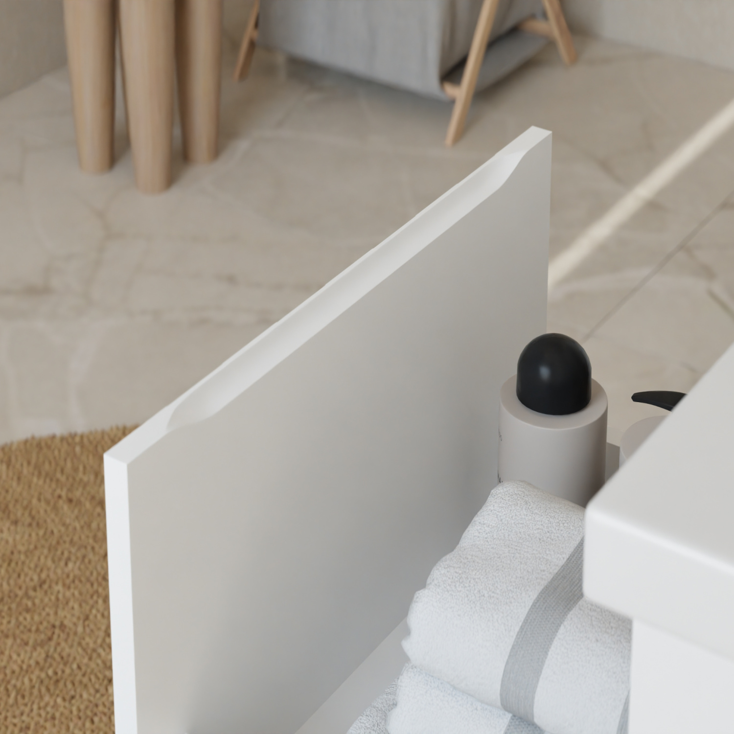 Тумба подвесная Vigo Finlay 700-0-1 с раковиной Como 70, 1 ящик, белый