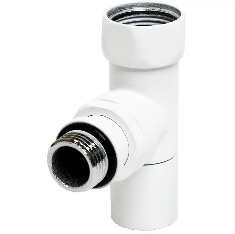 Вентиль запорный угловой Laris г/ш 3/4х1/2 белый матовый ZZ-4701БМ 2 шт.