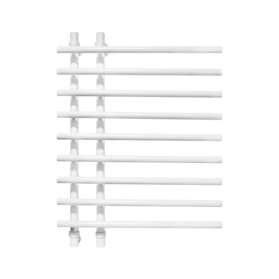 Полотенцесушитель водяной Energy Rose 800x600 белый матовый, лесенка нестандартная, нержавеющая сталь, подключение 3/4"