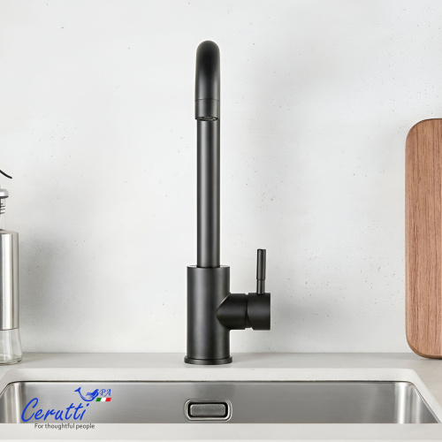 Cмеситель для кухни Ceruttispa Дуилио GG (DUILIO GG) из нержавеющей стали, цвет графит