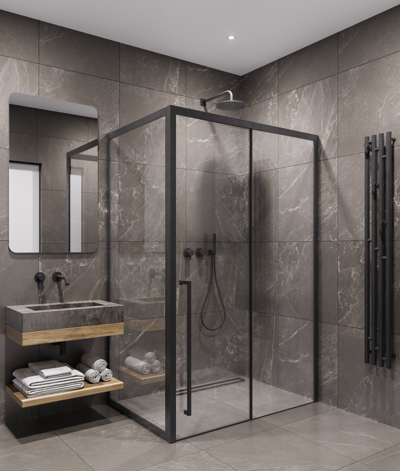 Душевой уголок Timo TDSS-140/03C-8L + TSS-900/03C-8, 140x90 см, профиль черный, стекло прозрачное Душевой уголок Timo TDSS-140/03C-8L + TSS-900/03C-8, 140x90 см, профиль черный, стекло прозрачное