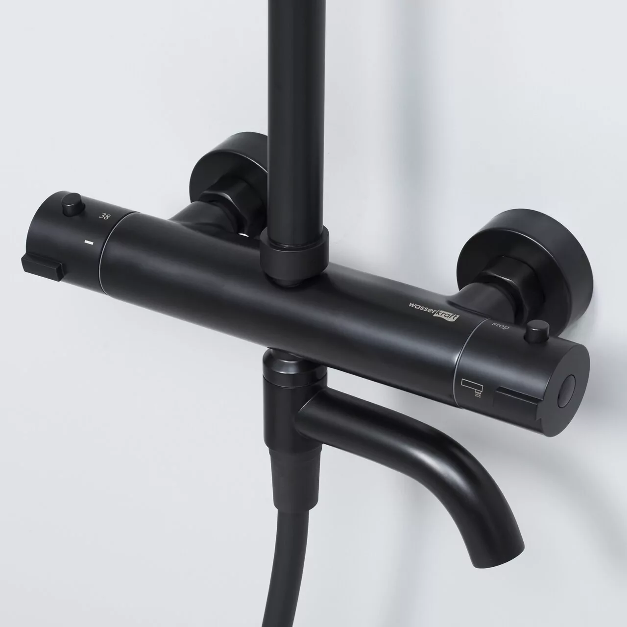 Душевая стойка WasserKraft A28801 Thermo черный Soft-touch