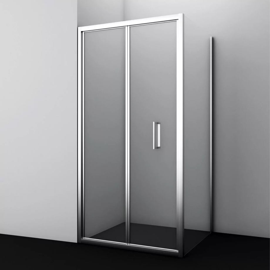 Душевой уголок WasserKraft Weser 78F22 100х90 прямоугольный, без поддона, прозрачное стекло, хром