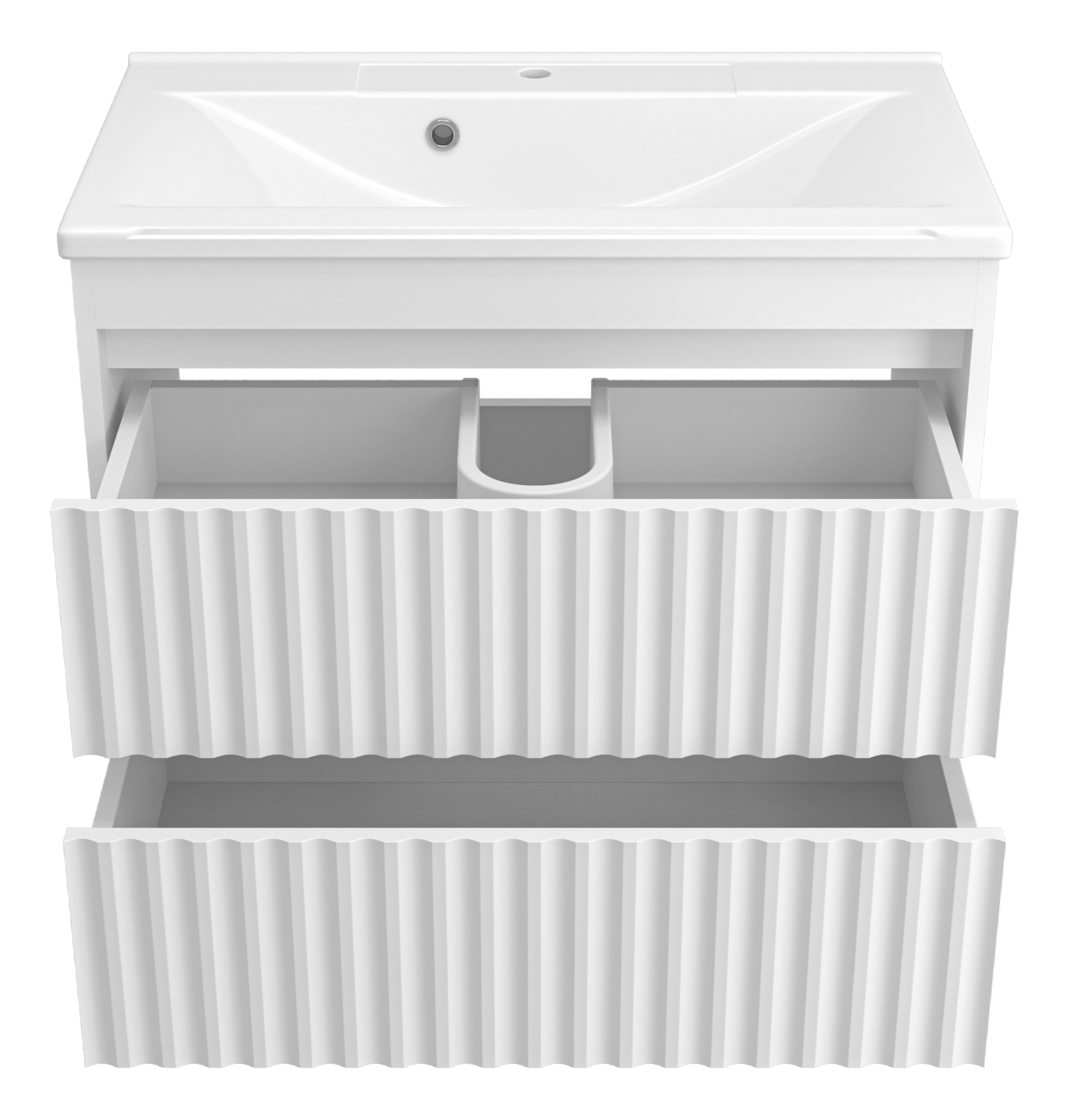 Тумба с раковиной Brevita Balaton 75 подвесная, белый