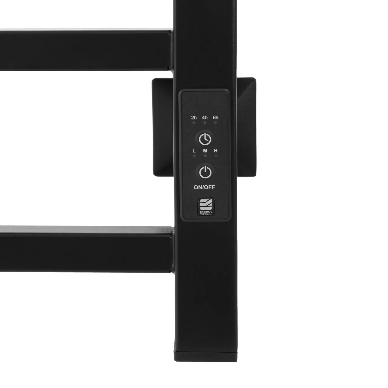 Полотенцесушитель электрический Energy Cube 700х400 с таймером, черный матовый