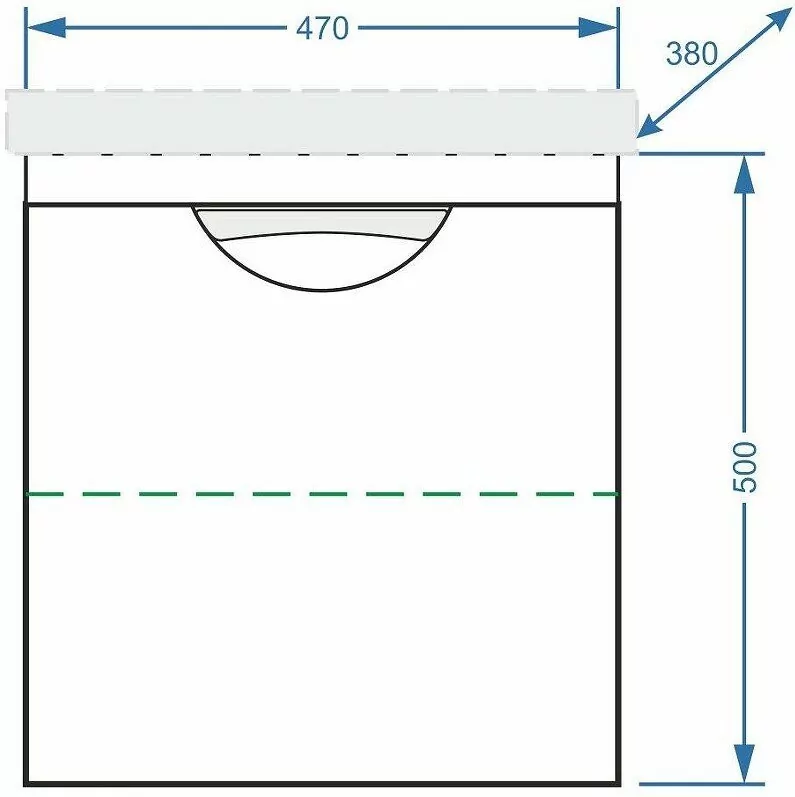Тумба с раковиной Stella Polar Норина 50 подвесная, белая