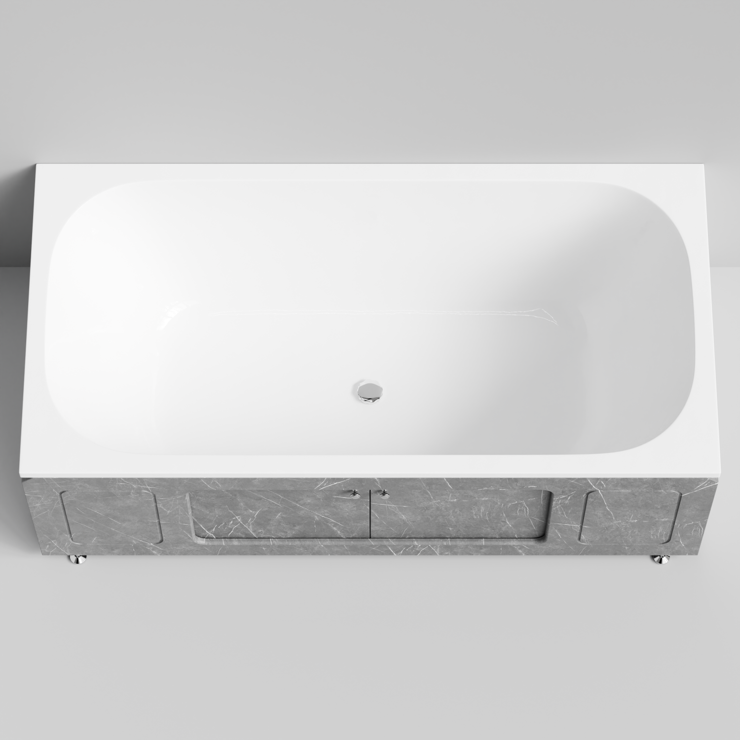 Экран под ванну Vod-ok Лидер 170 раздвижной Мрамор Серый софт тач