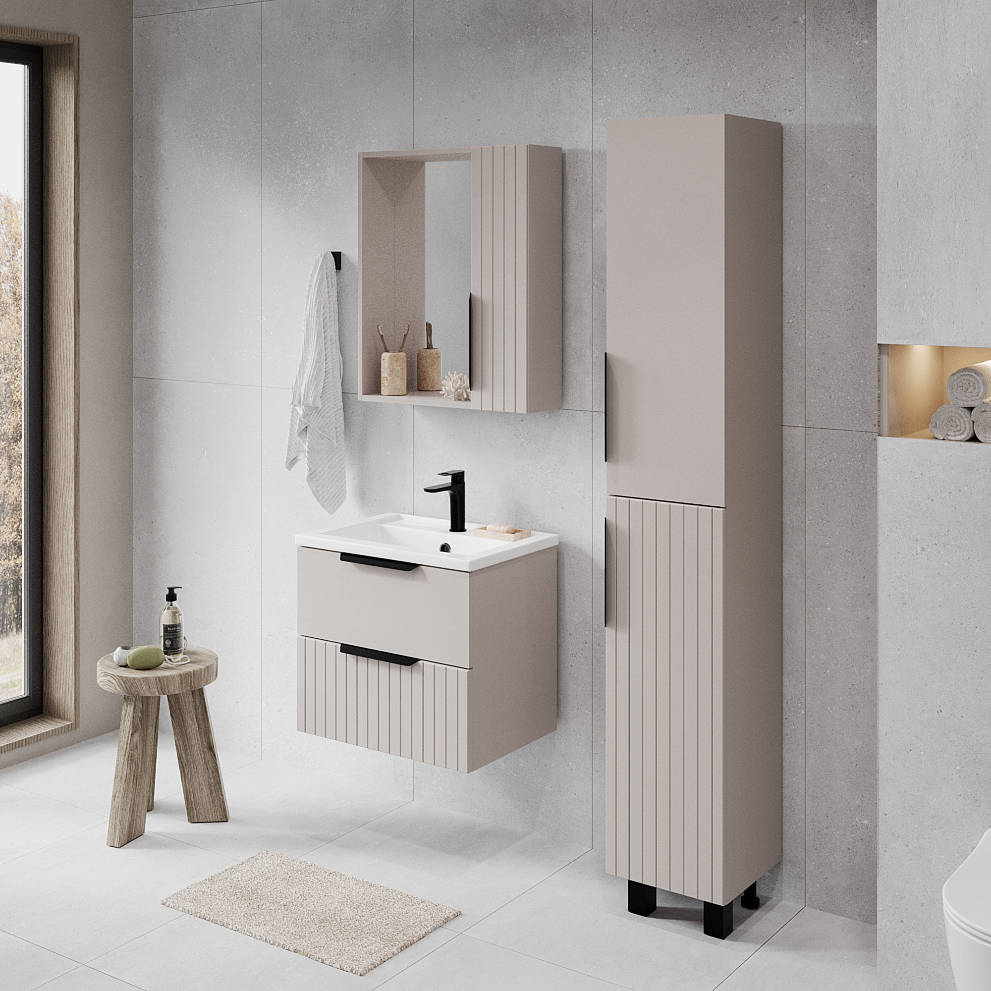 Зеркало-шкаф Viant Сицилия 80 R капучино