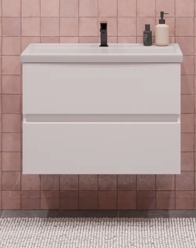 Тумба подвесная SanStar Велья 70 с раковиной Фостер 70, белая