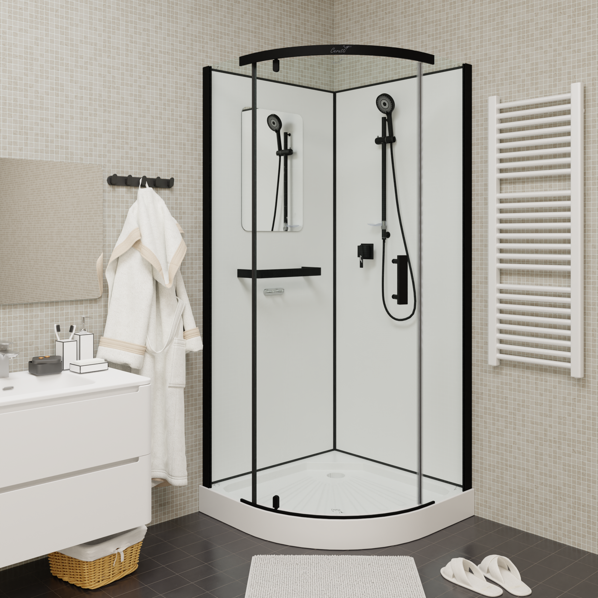 Душевая кабина Cerutti Spa KORRA90B (90x90x205)