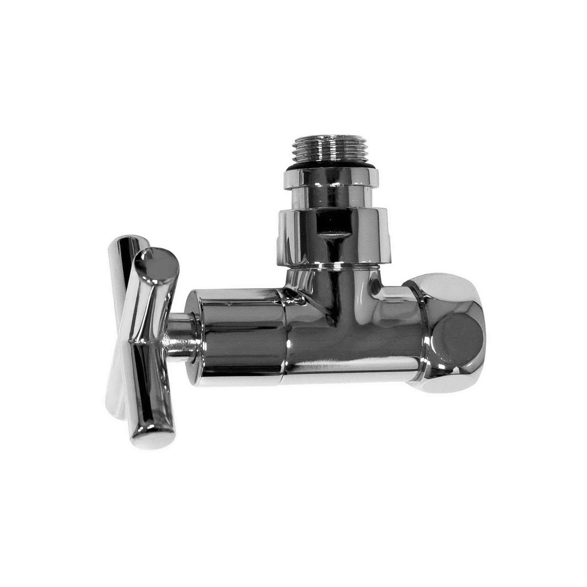 Кран для полотенцесушителя / вентиль угловой Energy, 1/2'' - 3/4'', цвет хром, ручка крест - 2 шт.