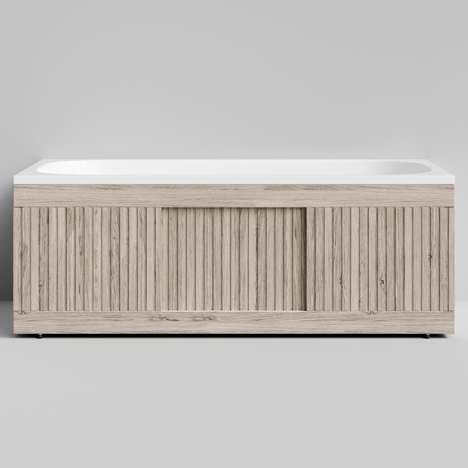 Экран под ванну Vod-ok Тач 150 раздвижной Дубослив ореховый светлый